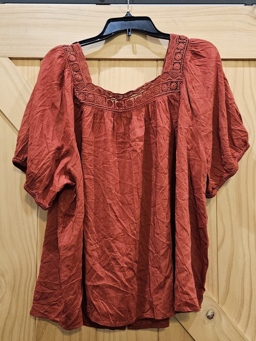 NWT | Old Navy Rust Boho Peasant Top | 3X - Picture 5 of 5